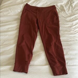 Red fleece lined joggers